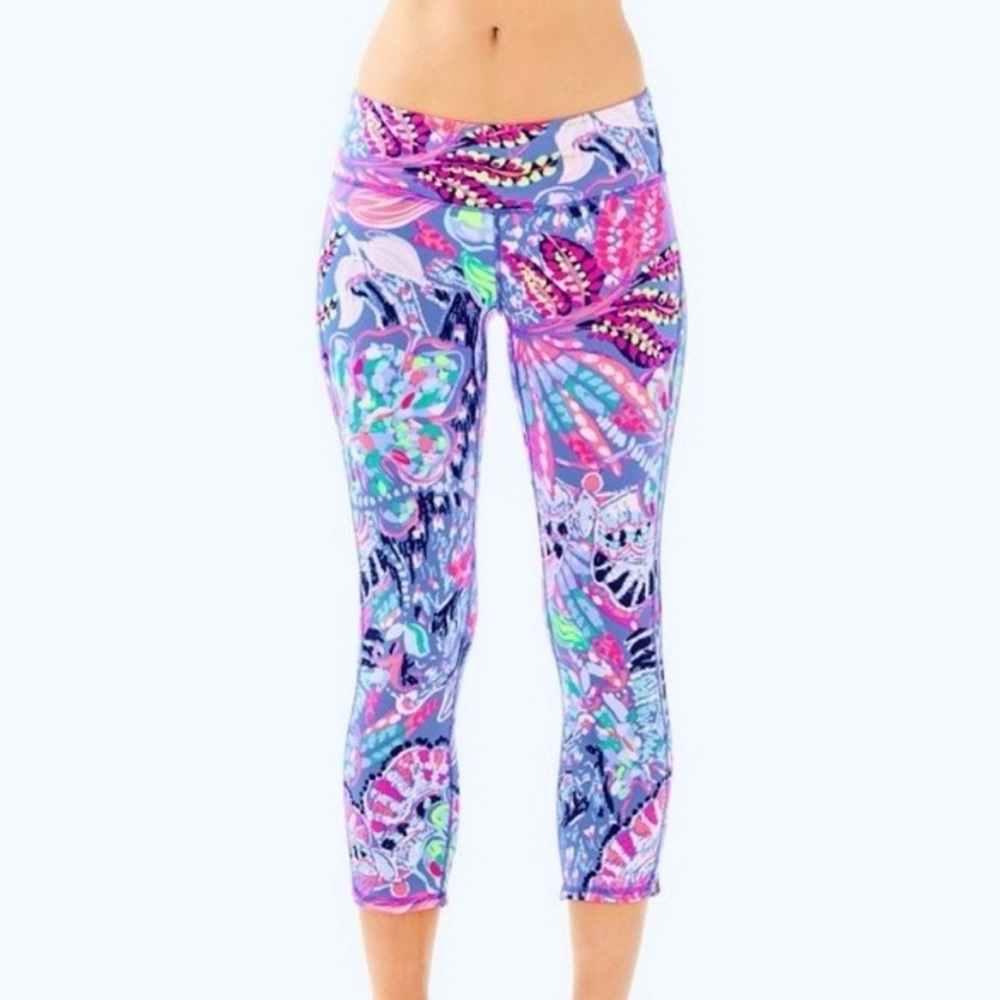 Lilly Pulitzer Multi Fantasy Garden Capri Luxletic Leggings Small